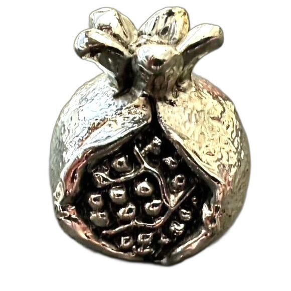 Laminato Argento Vintage Sterling Silver 925 Pomegranate Sculpture Decor Italy - Picture 1 of 7